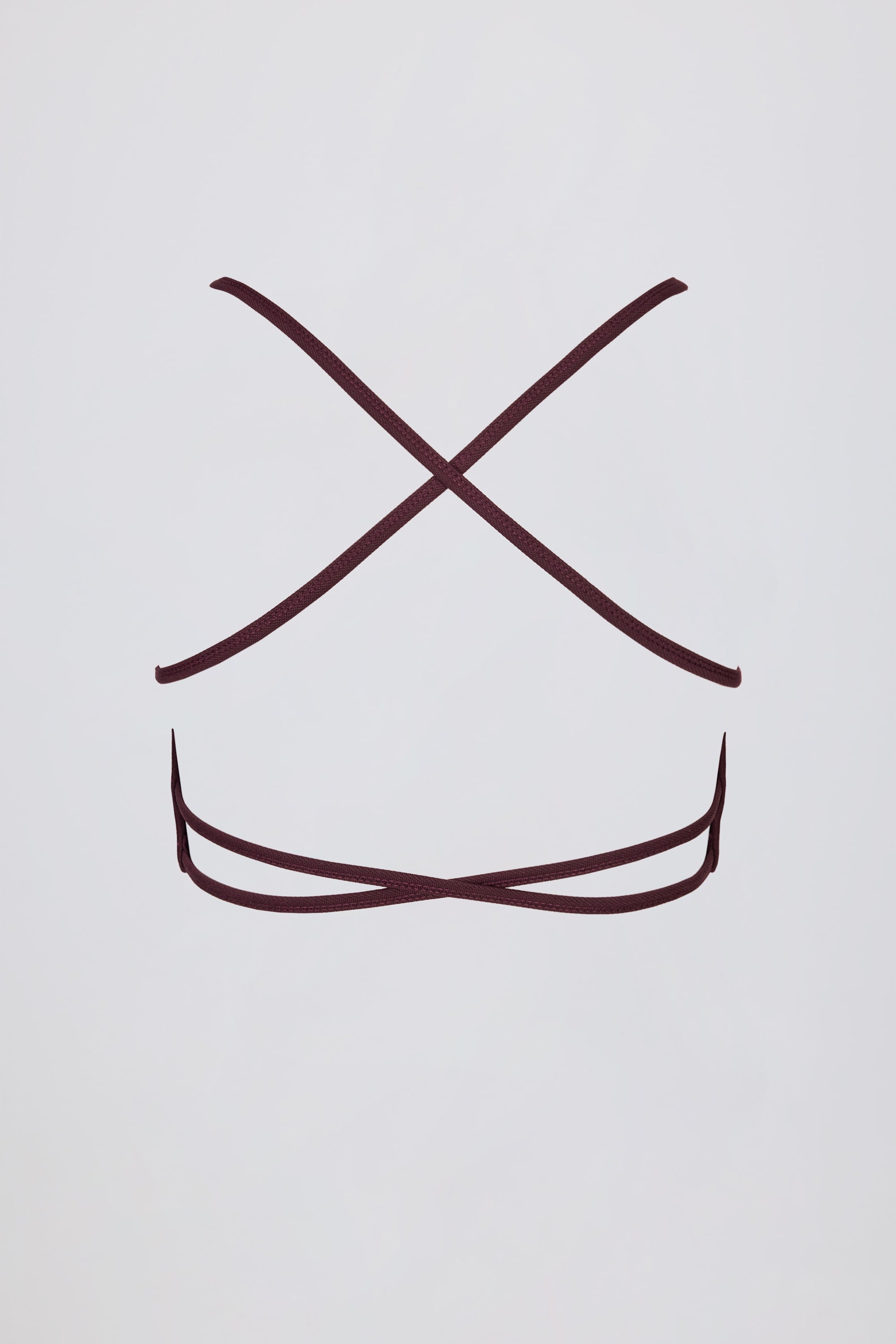 Super Sculpt Seamless Backless Sports Bra in Burgundy