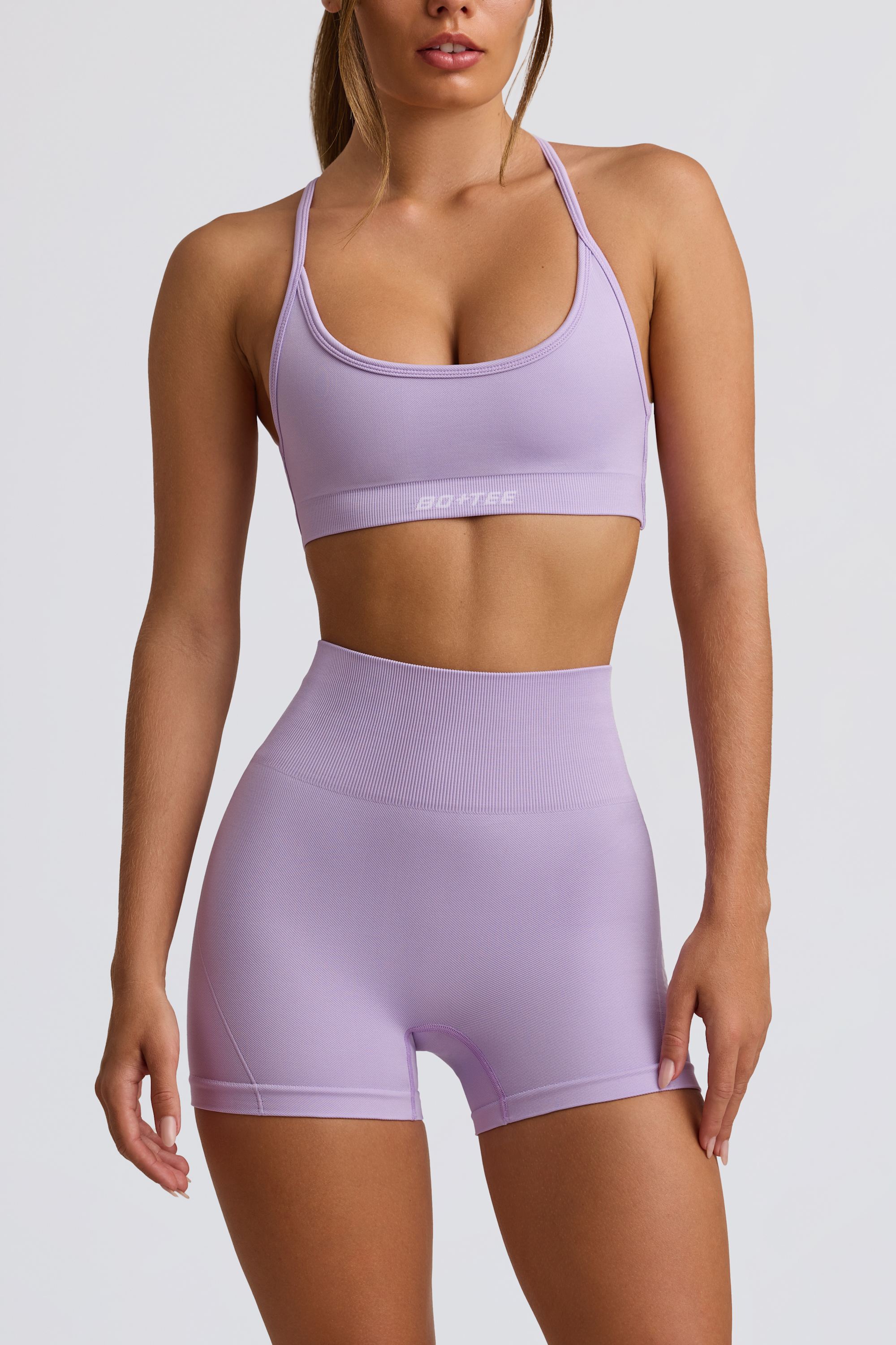 Super Sculpt Seamless Backless Sports Bra in Soft Lilac