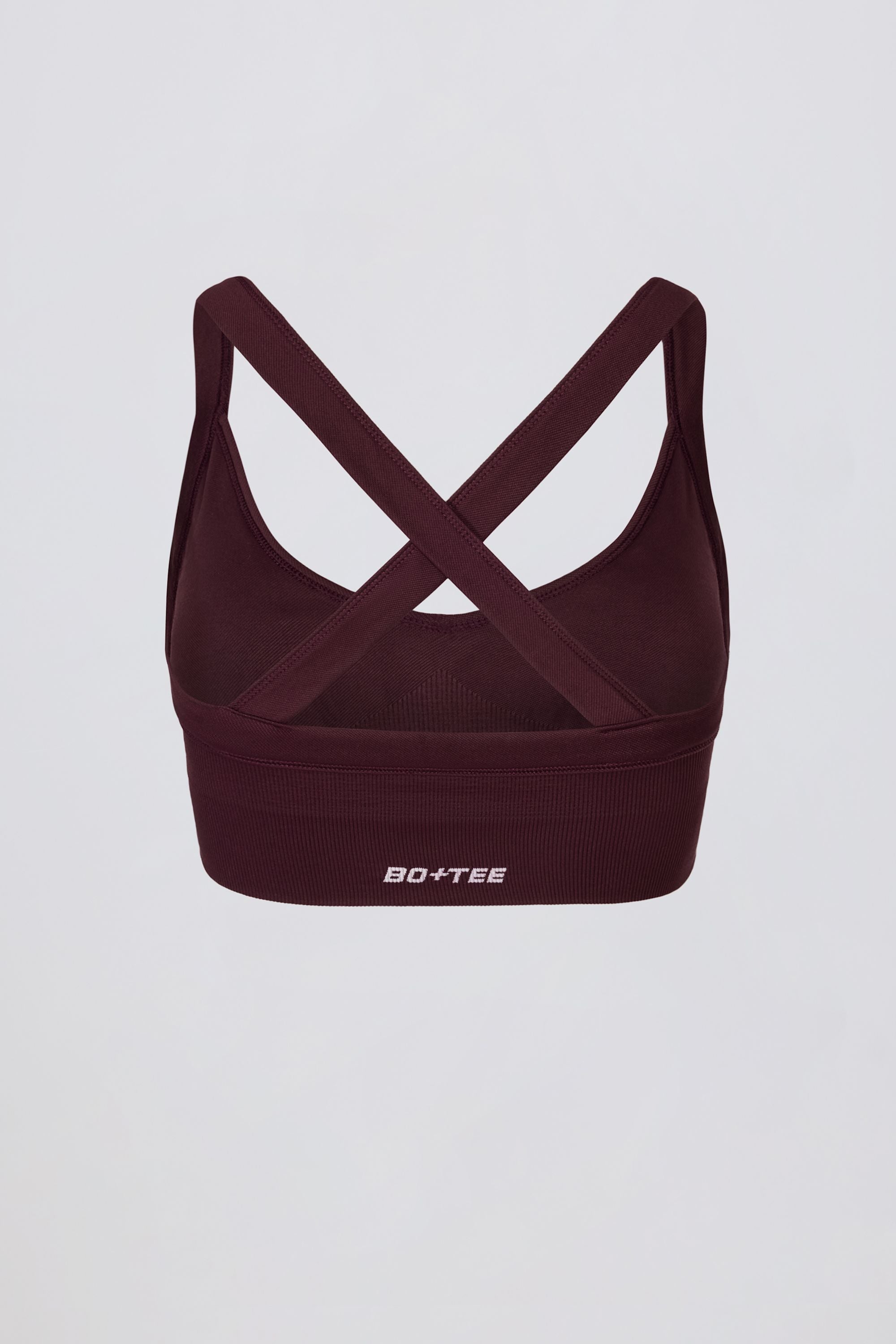 Super Sculpt Seamless Crossback Sports Bra in Burgundy