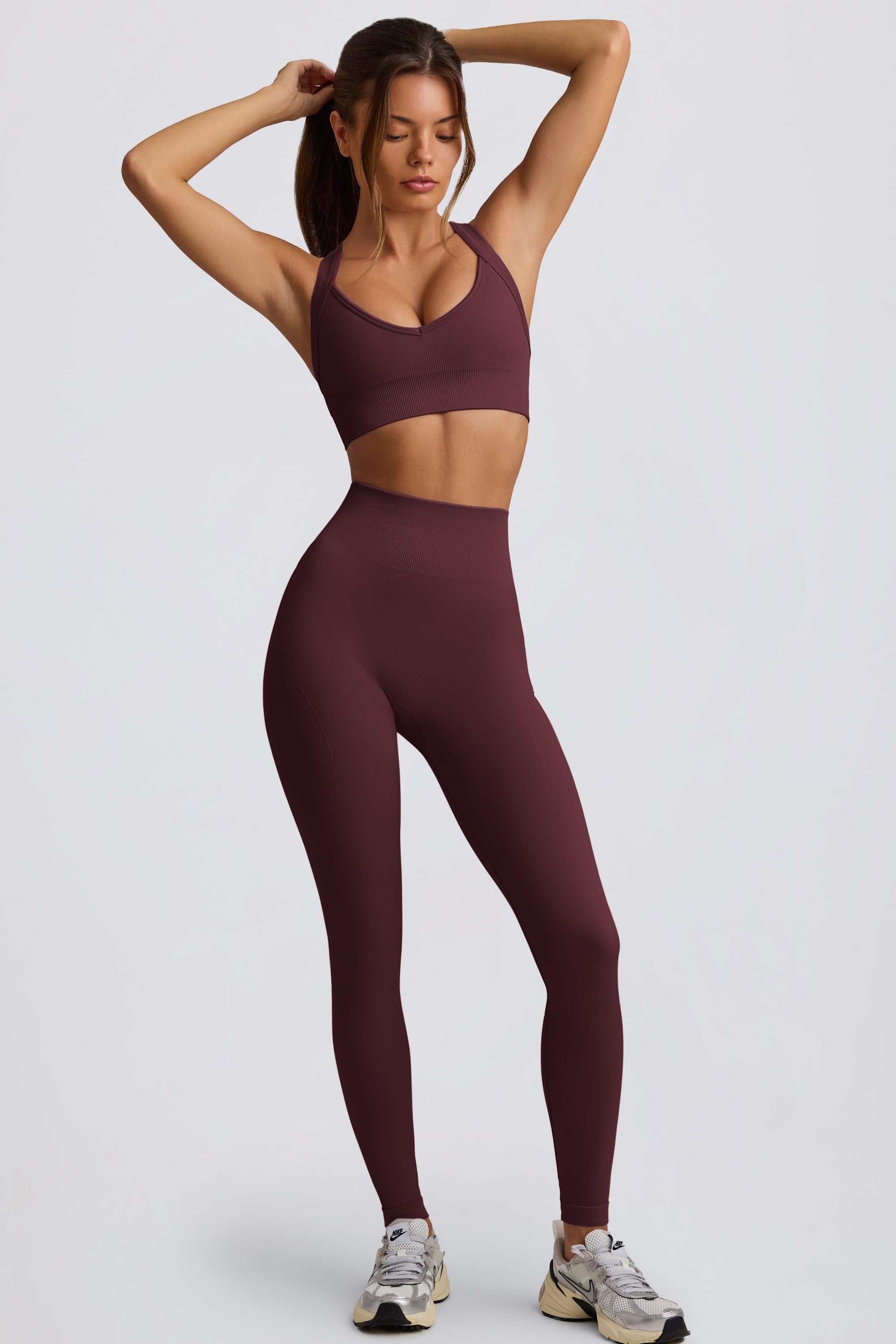 Super Sculpt Seamless High-Waist Leggings in Burgundy