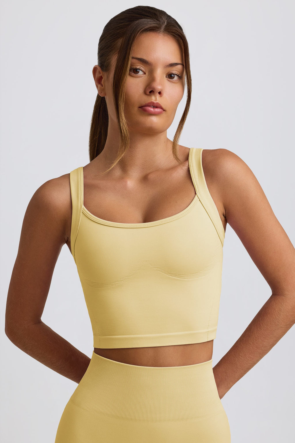 Super Sculpt Seamless Longline Camisole Top in Butter Yellow