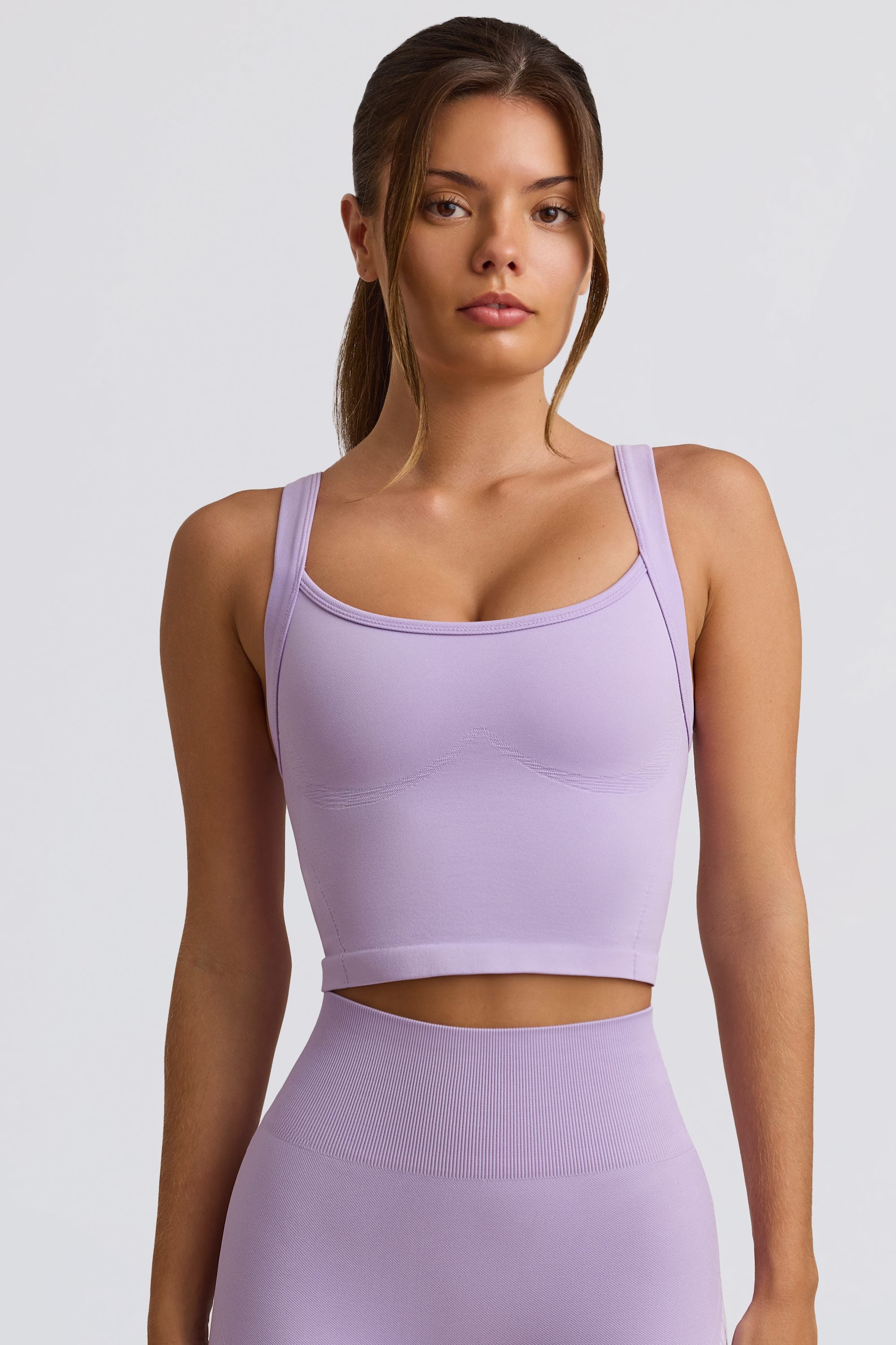 Super Sculpt Seamless Longline Camisole Top in Soft Lilac