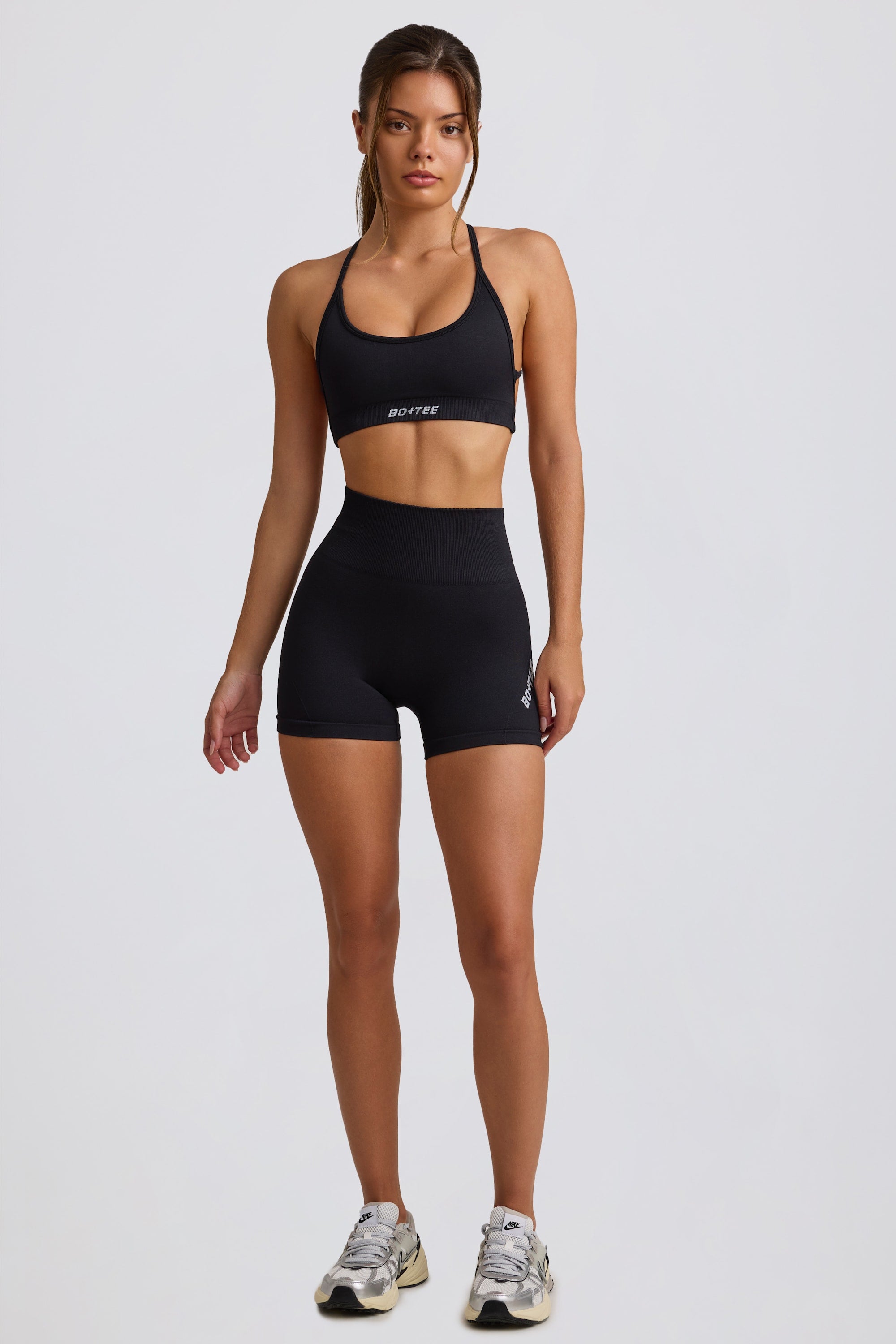 Super Sculpt Seamless Mini Shorts in Black