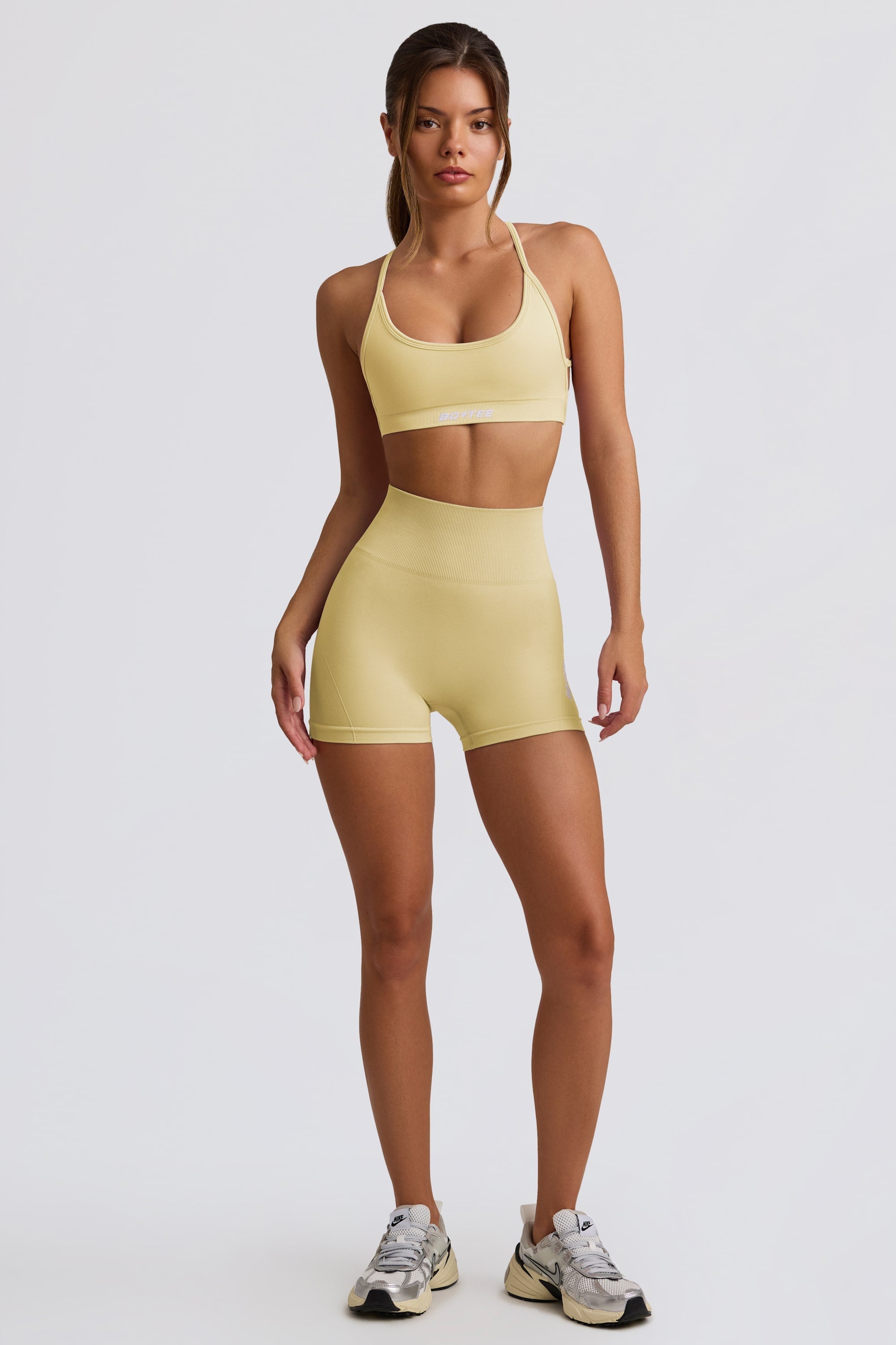 Super Sculpt Seamless Mini Shorts in Butter Yellow