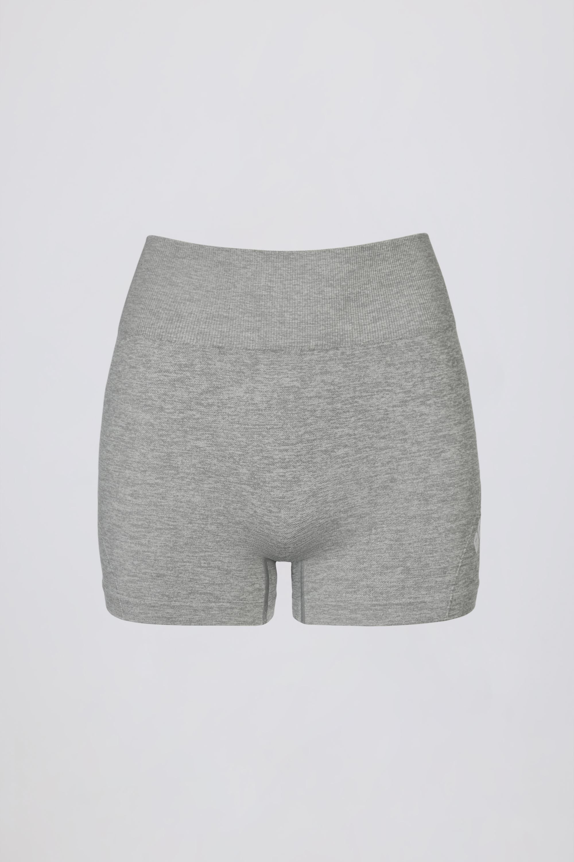 Super Sculpt Seamless Mini Shorts in Grey Marl