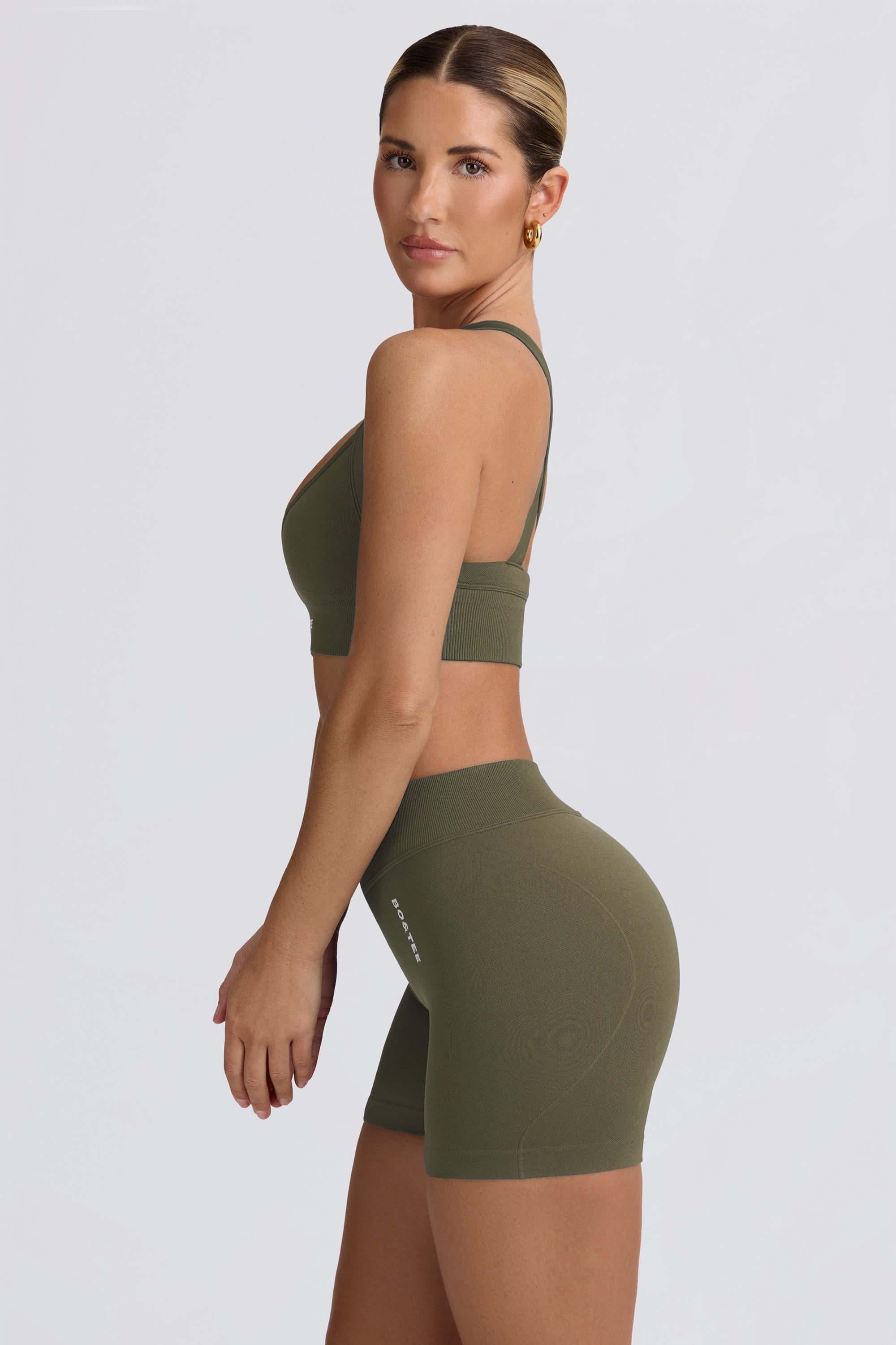Super Sculpt Seamless Mini Shorts in Light Green