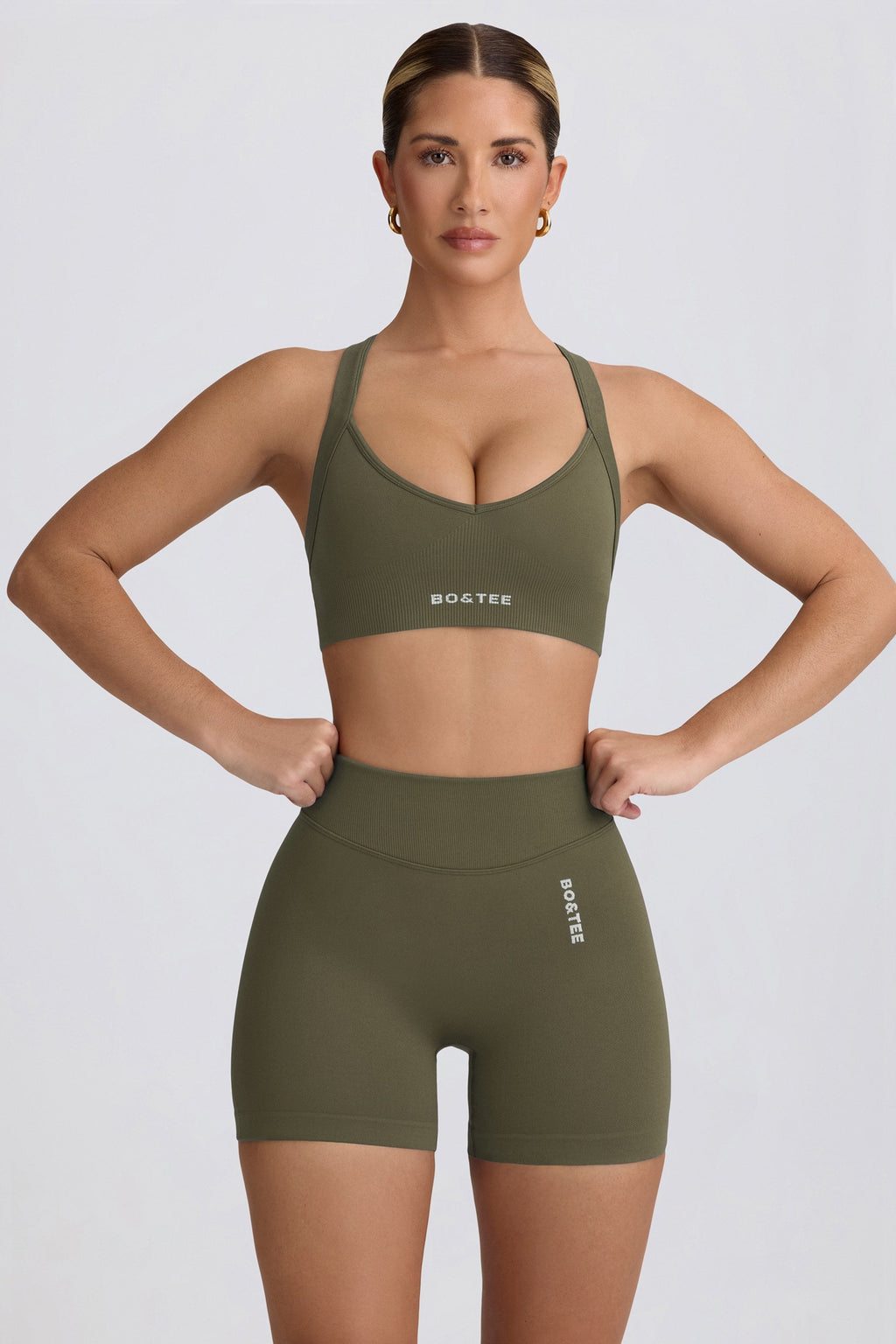 Super Sculpt Seamless Mini Shorts in Light Green