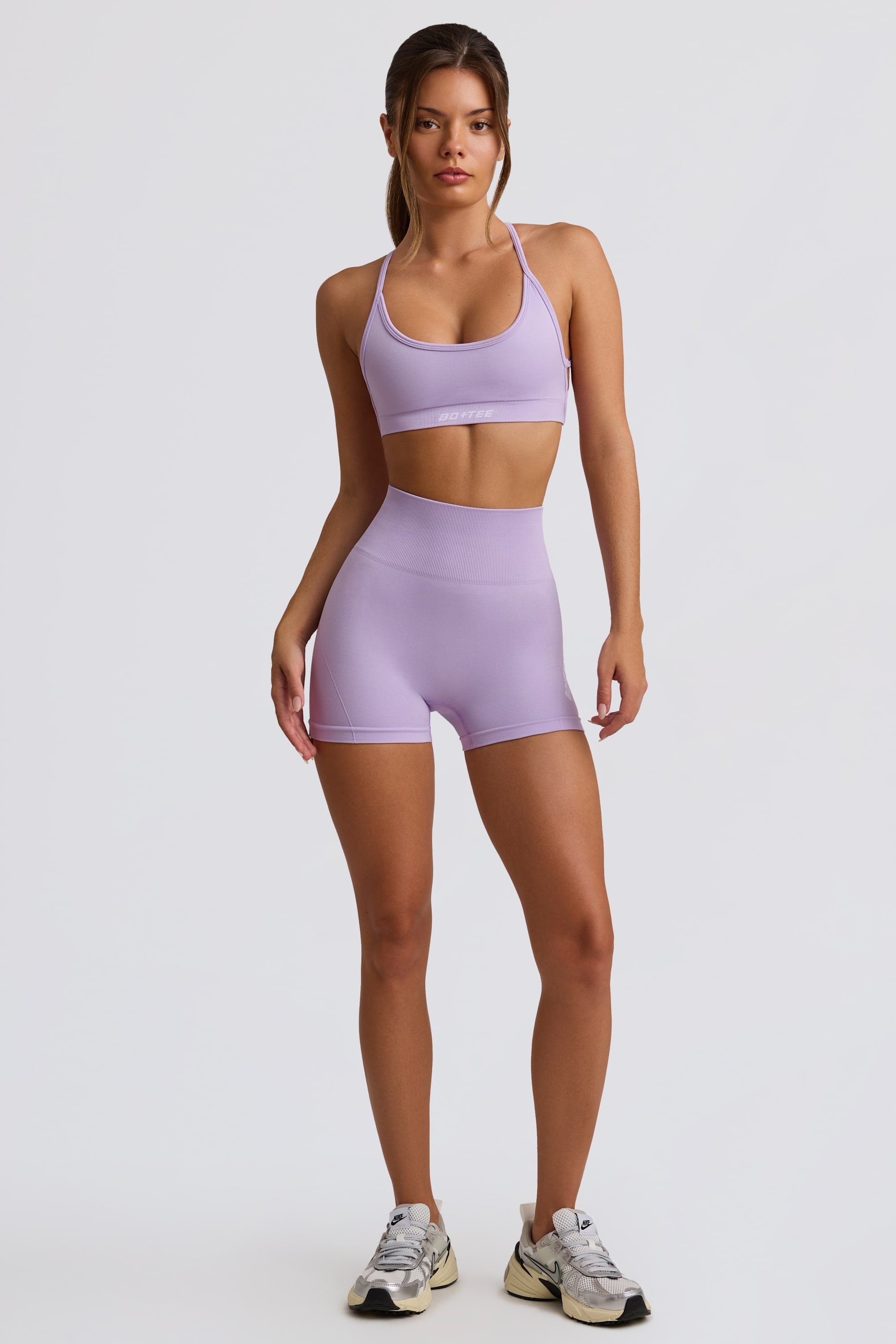 Super Sculpt Seamless Mini Shorts in Soft Lilac