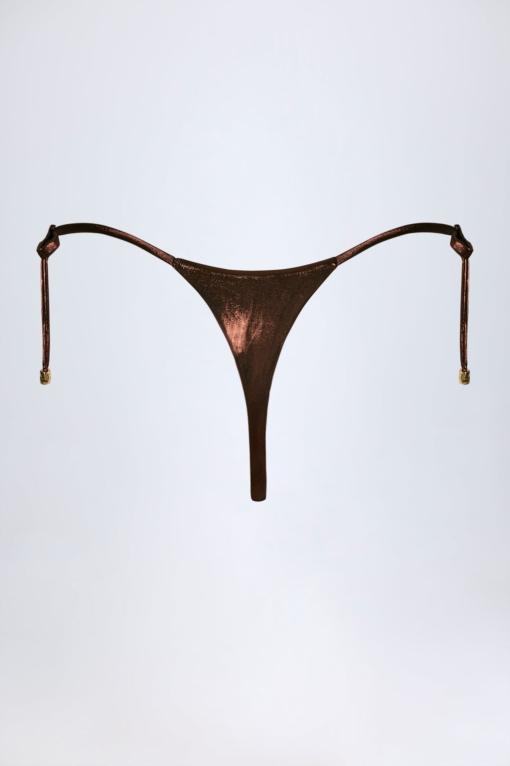 Thong Bikini Bottoms in Bronze Gold