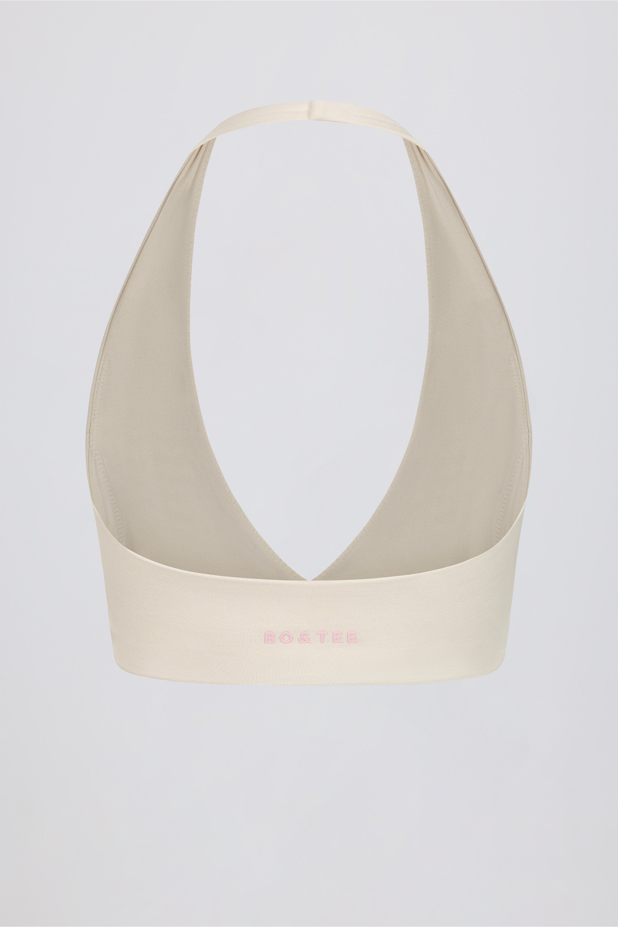 V-Neck Sports Bra in Ivory Marl