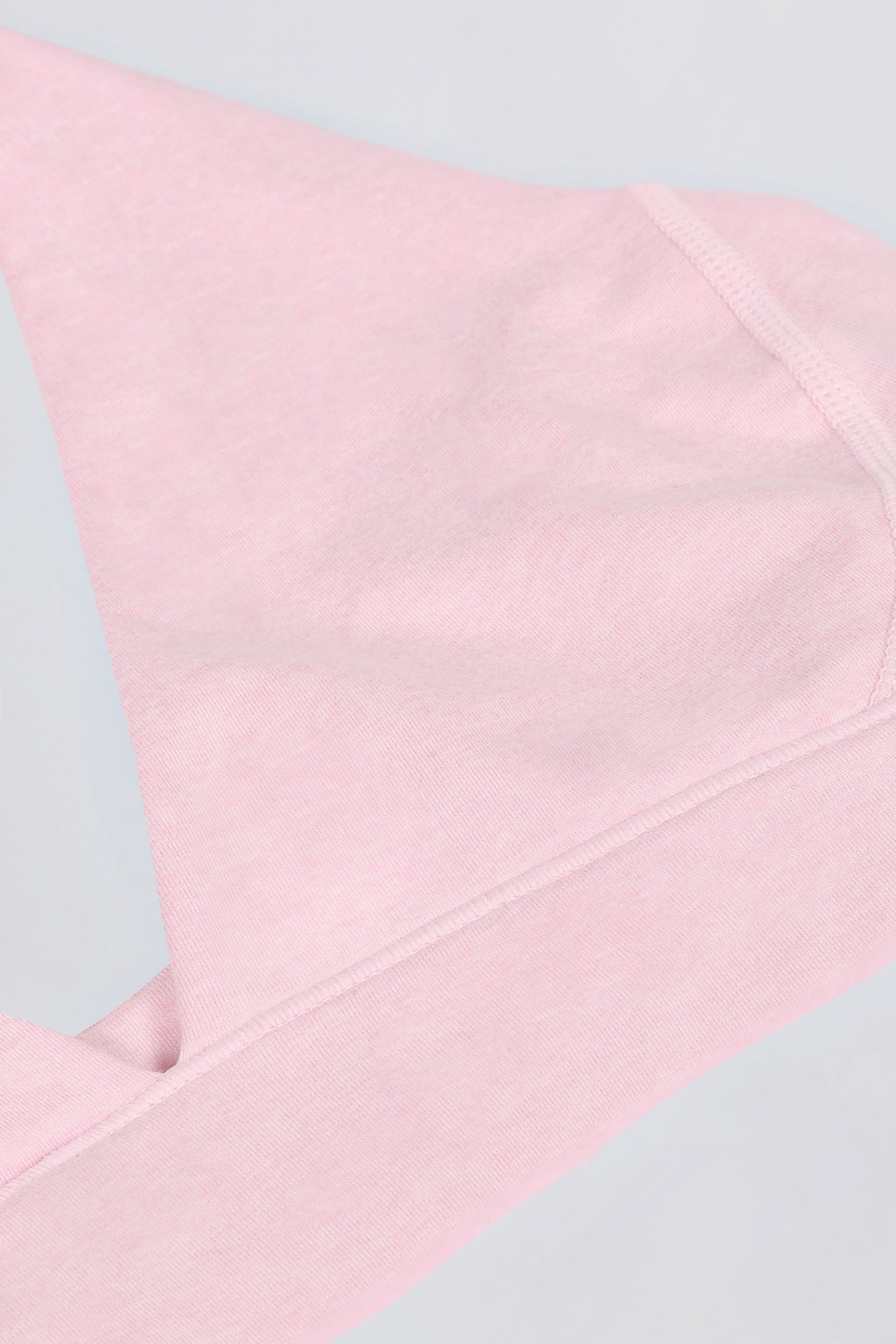 V-Neck Sports Bra in Pale Pink Marl