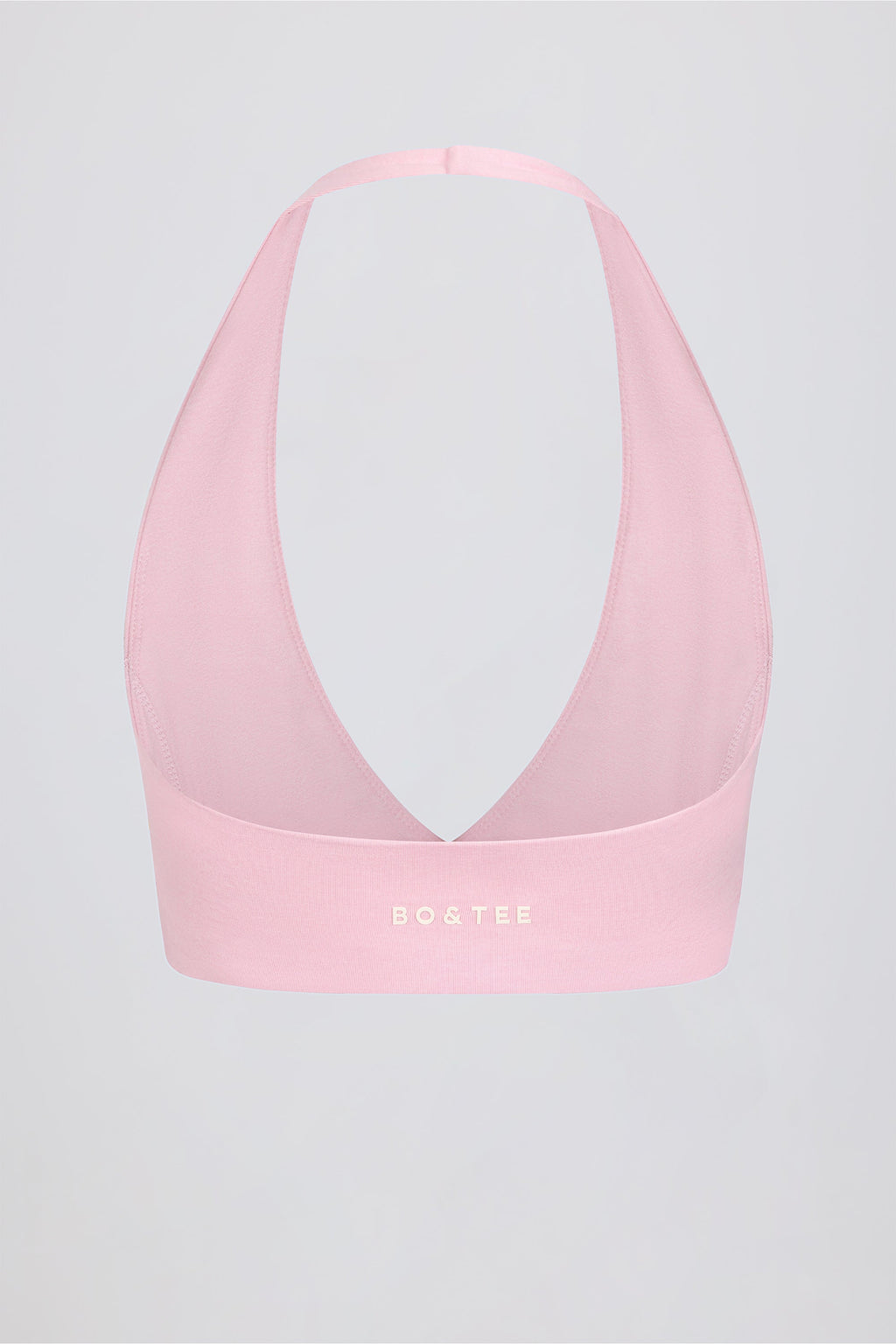 V-Neck Sports Bra in Pale Pink Marl