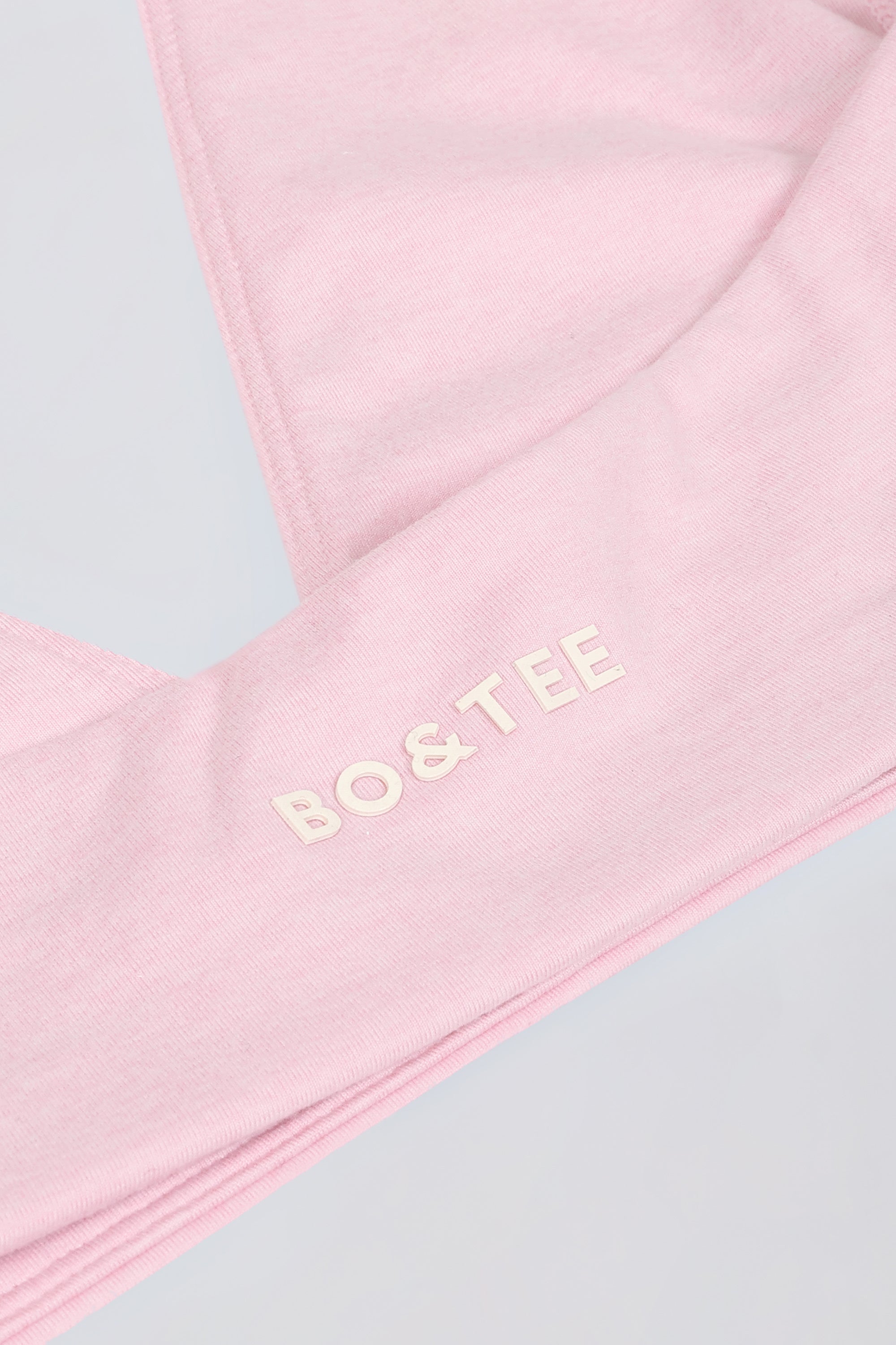 V-Neck Sports Bra in Pale Pink Marl