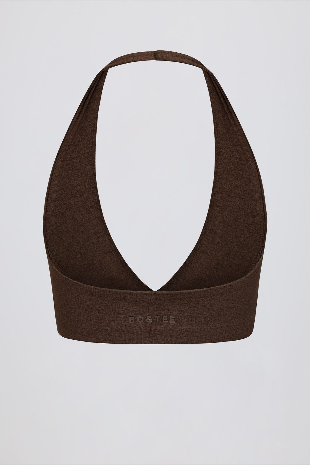 V-Neck Sports Bra in Pecan Marl