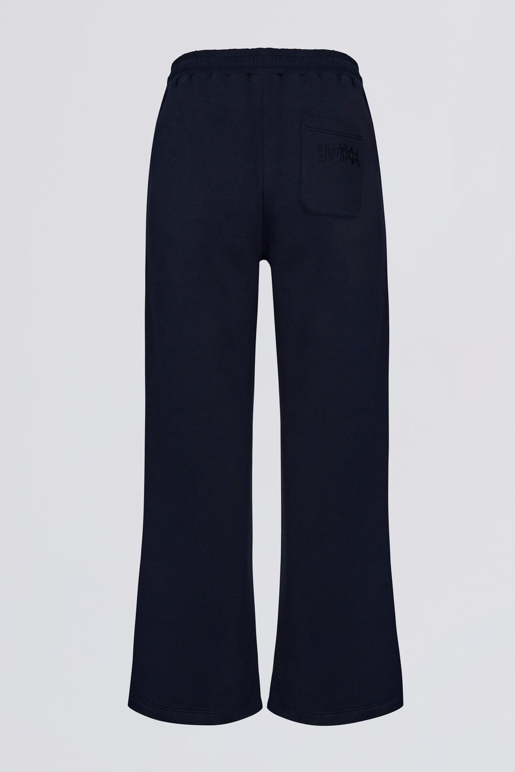 Premium Brushed Jersey Wide-Leg Joggers in Classic Navy