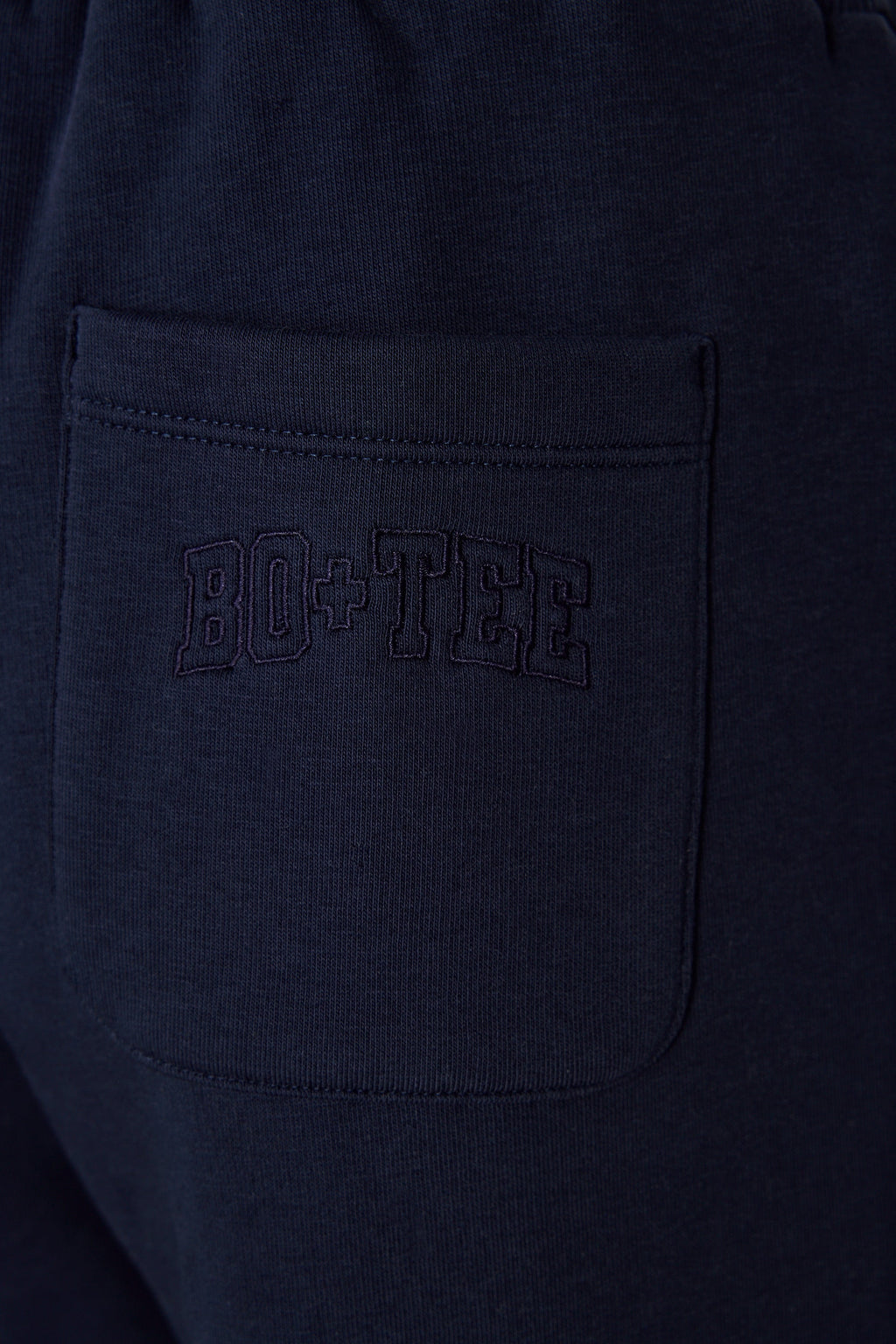 Premium Brushed Jersey Wide-Leg Joggers in Classic Navy