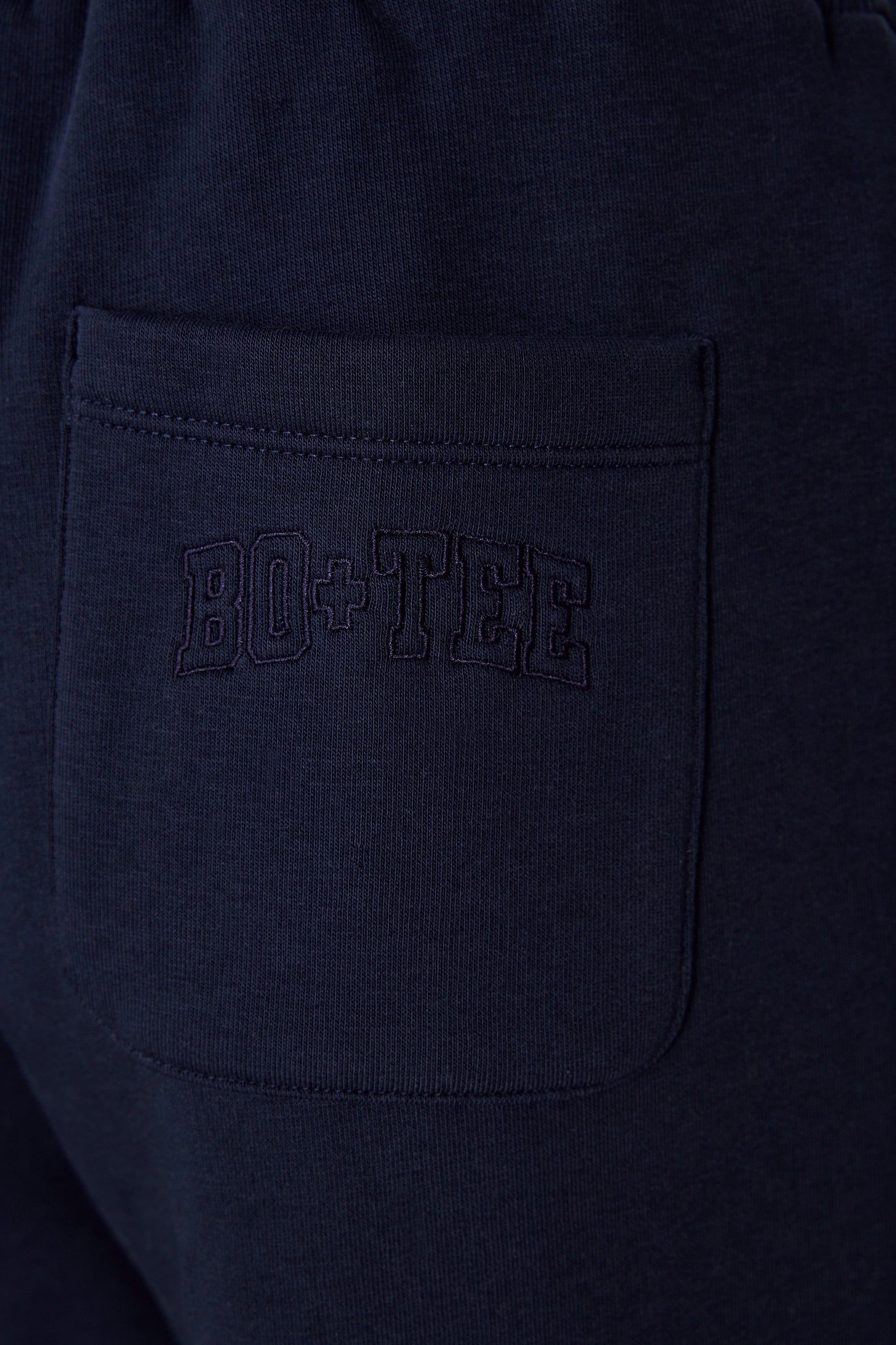 Premium Brushed Jersey Wide-Leg Joggers in Classic Navy