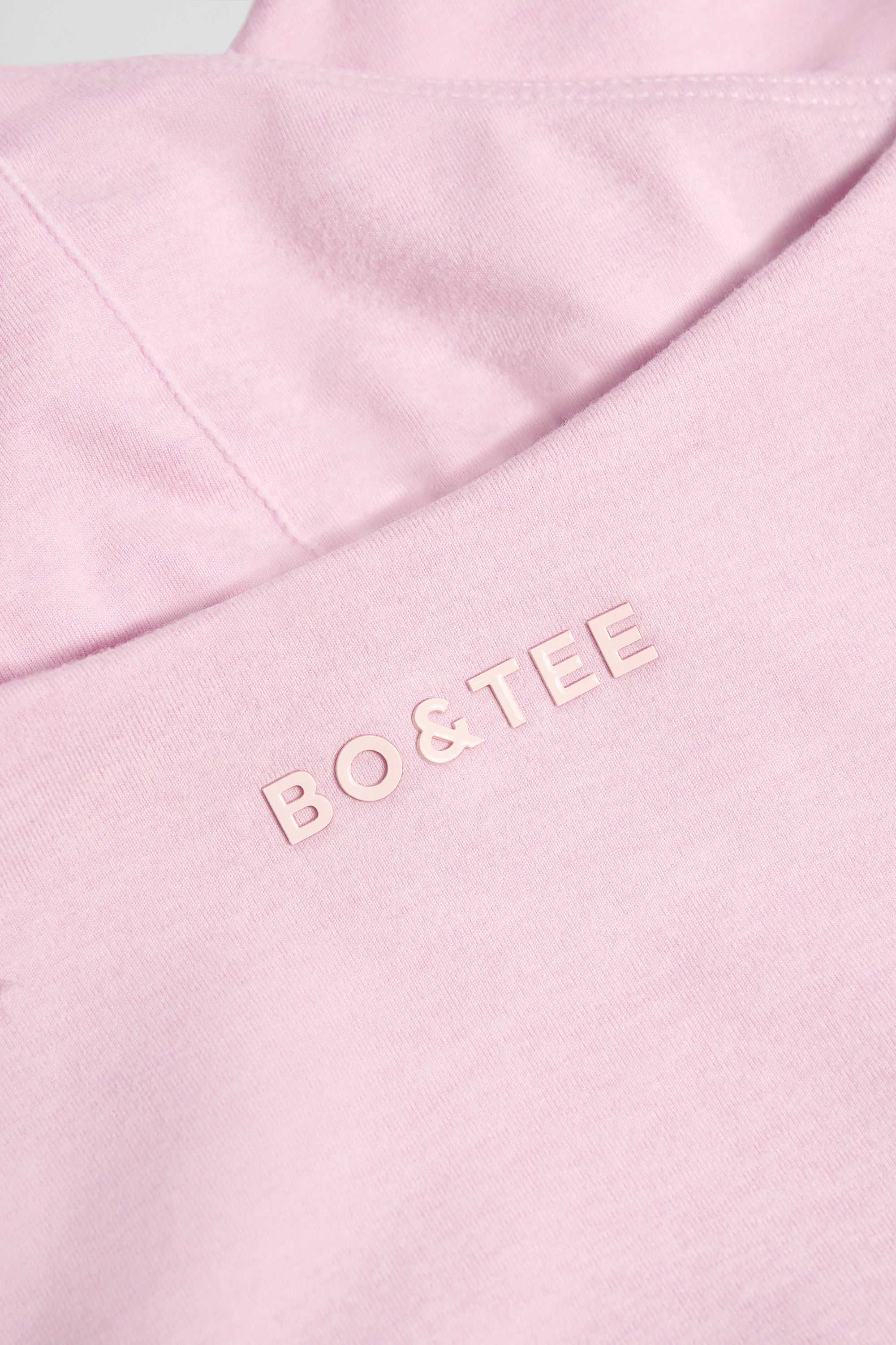 Wrap Halterneck Tank Top in Pale Pink Marl