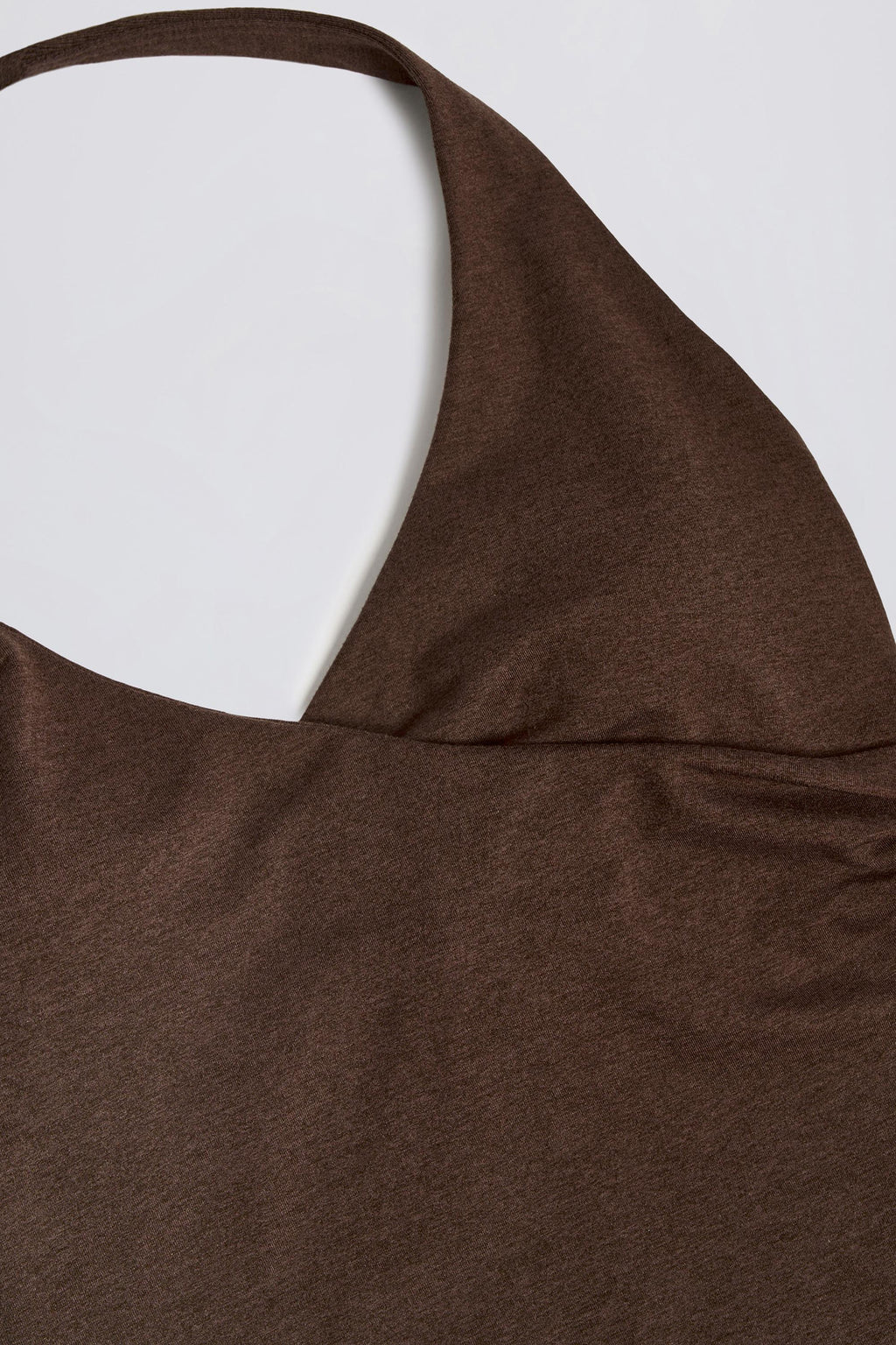 Wrap Halterneck Tank Top in Pecan Marl