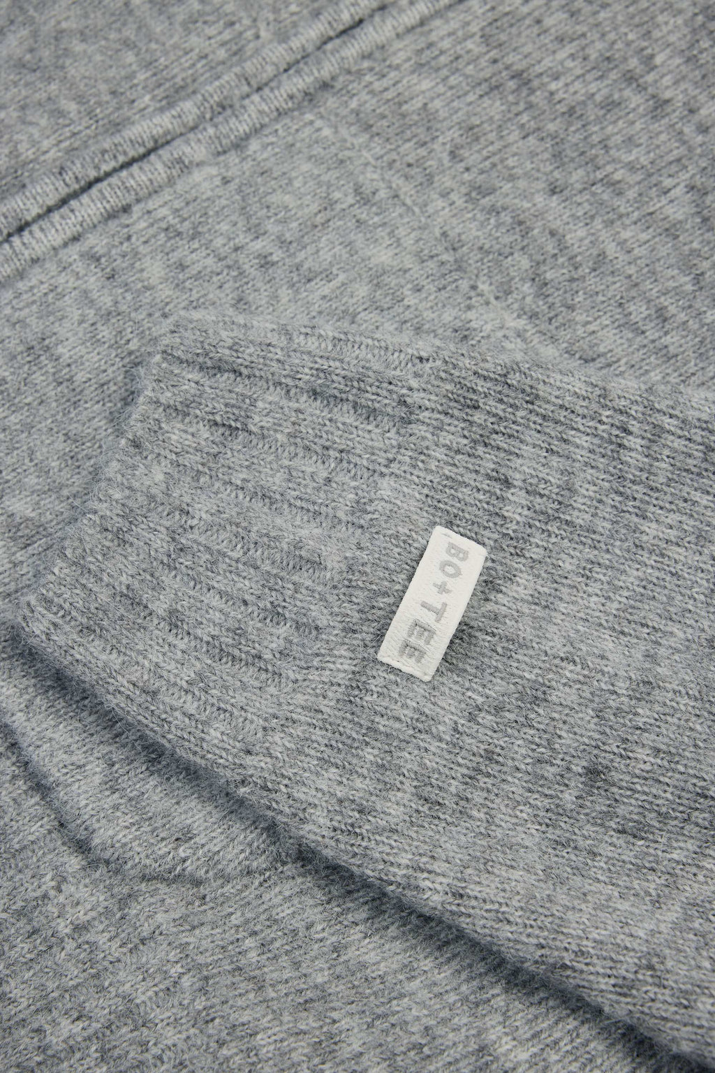 Soft Knit Zip-Up Cropped Hoodie in Grey
